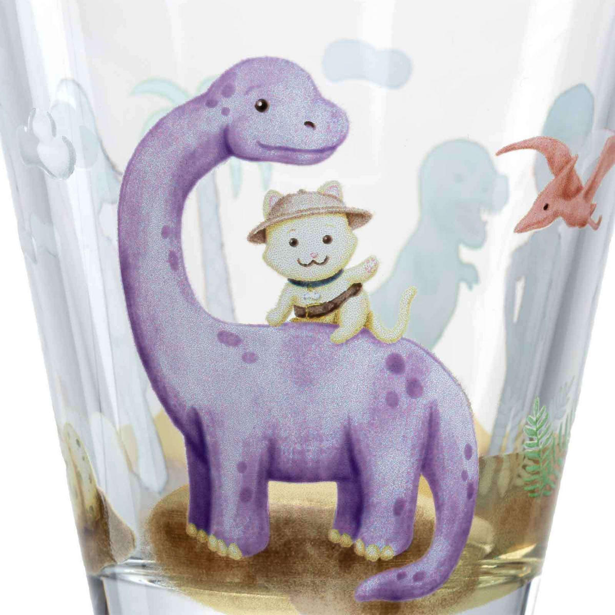 KINDERBECHERSET Bambini Avventura Dino 215 ml - Grün, Glas (0.215L) - Leonardo Living