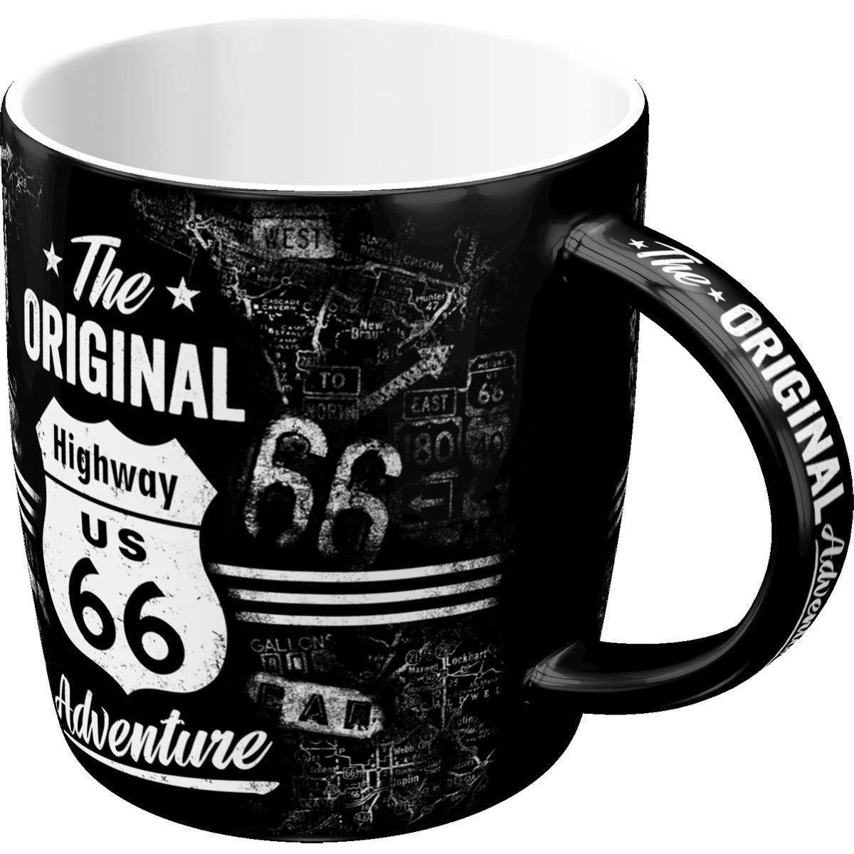 KAFFEETASSE 330 ml US Highways US Highway 66 - Multicolor, Keramik (0.33L) - Nostalgic-Art