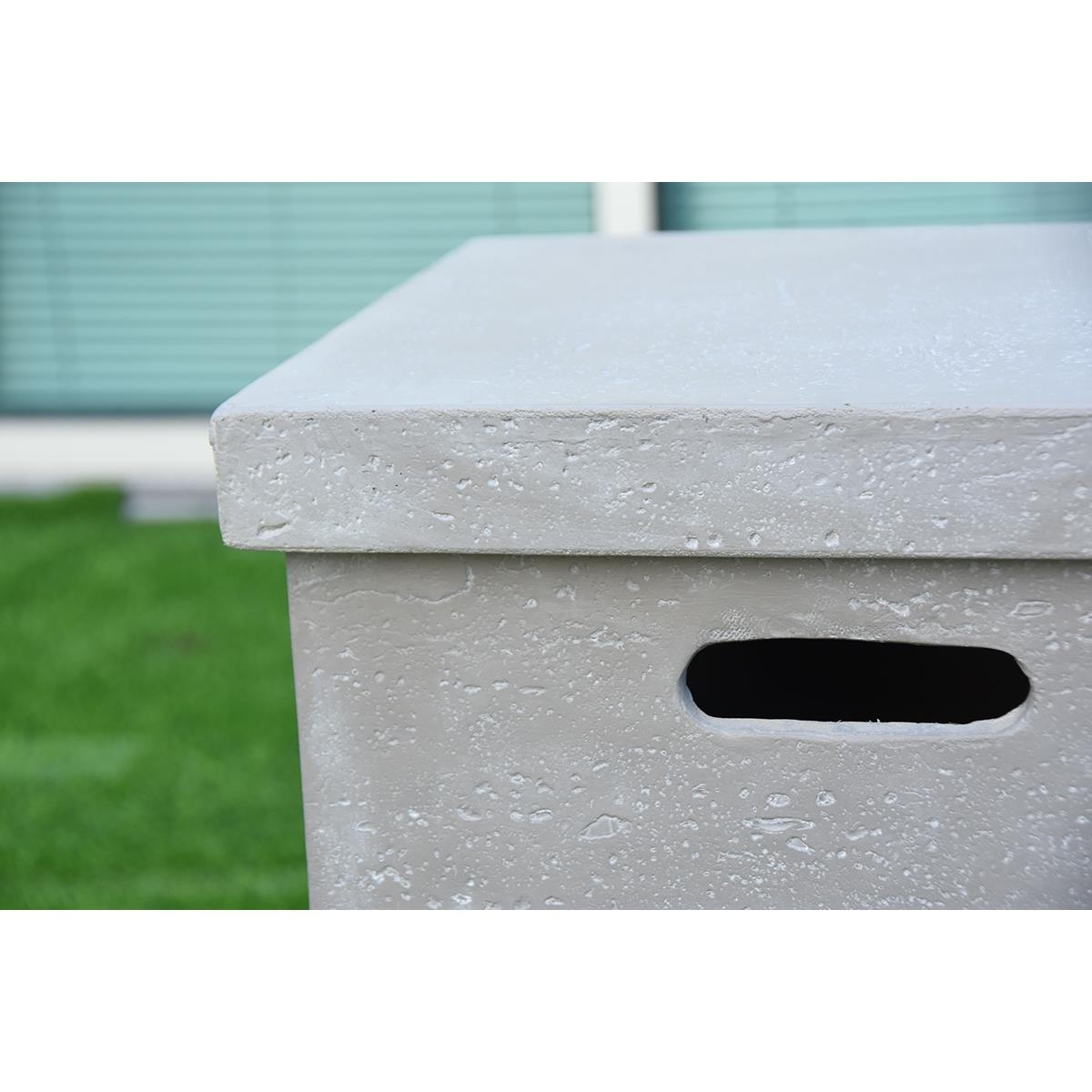 ABDECKUNG für 11 kg Gasflaschen in Beton-Optik eckig - Grau, Stein (51/70/51cm) - Elementi