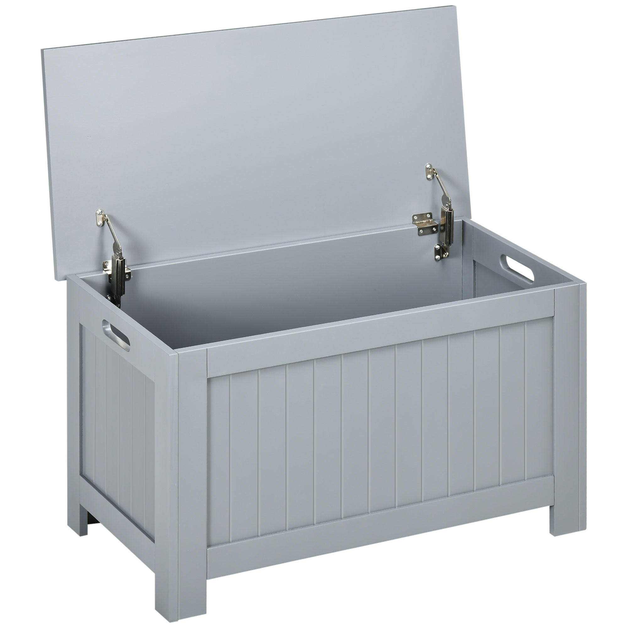 KISSENBOX DE-12548 mit Sicherheitsschanieren Grau - Grau, Holzwerkstoff (40/46/81cm) - ComfortXL
