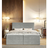 BETT Grau G2 Mit Bettkasten Und Matratze 180x200 cm - Grau, Textil (180/200cm) - Sepro Meble