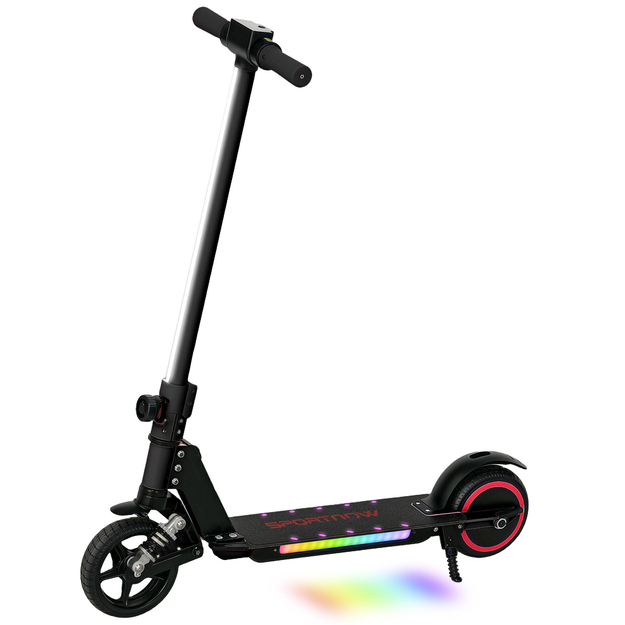 KINDERSCOOTER DE-16987 klappbar 120 W 10 km/h Pink - Schwarz, Metall (78/32/92cm) - ComfortXL