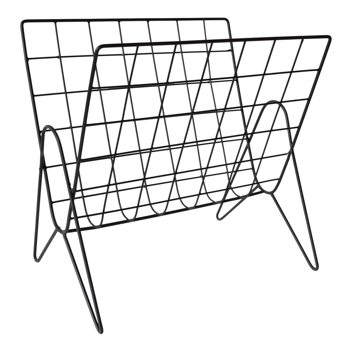 ZEITSCHRIFTENFACH Maggy - Schwarz, Metall (39/38/26cm) - LOFT42