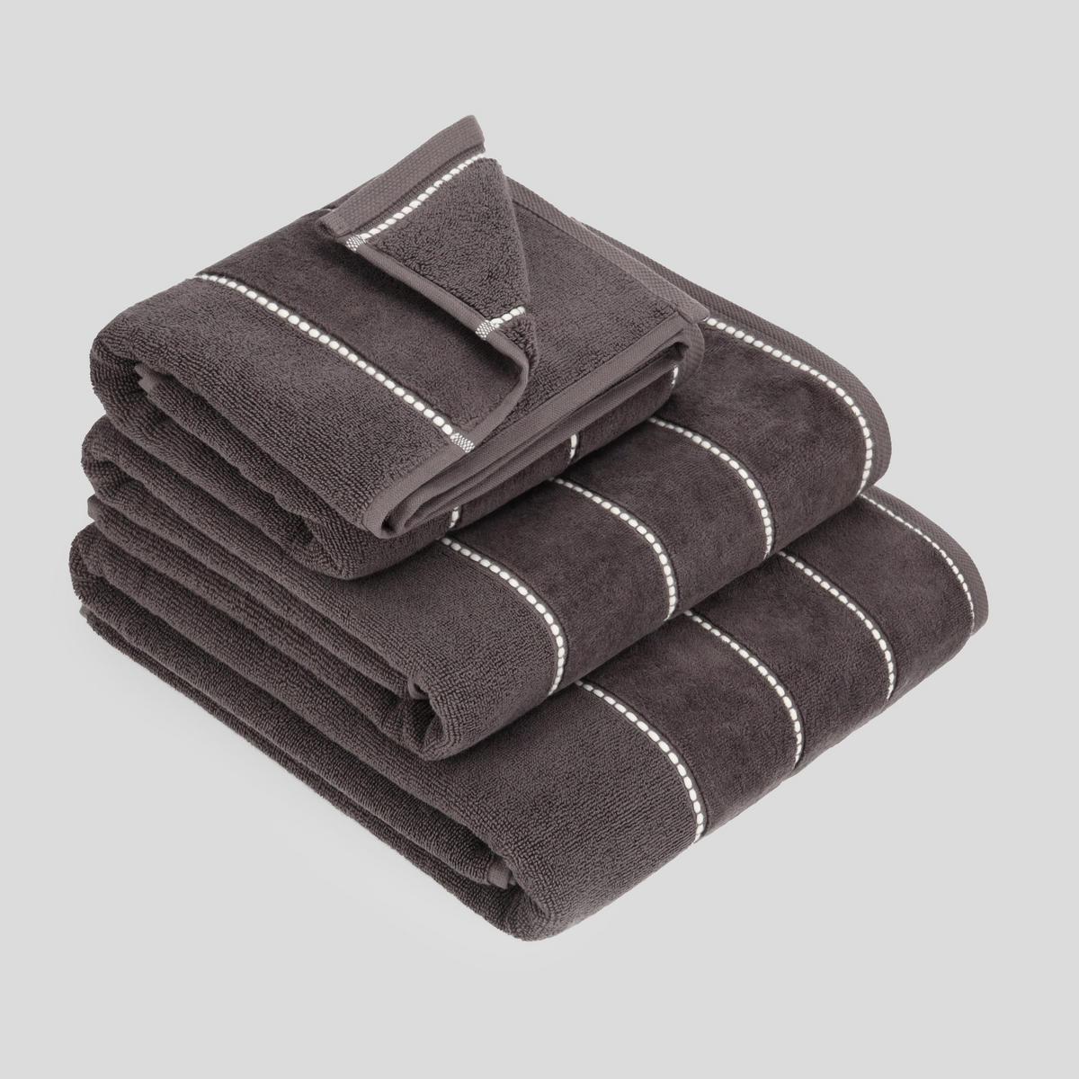 HANDTUCH Velly - Dunkelgrau, Textil (50/90cm) - home&you