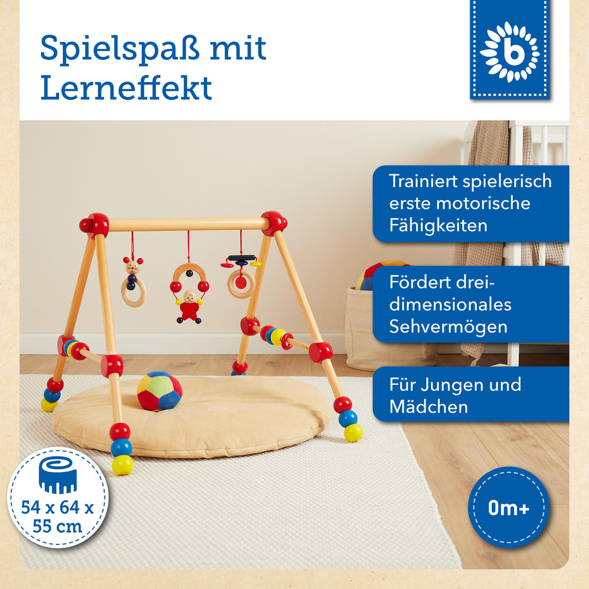 SPIELBOGEN aus Holz - Rot, Holz (64/54cm) - Bieco Spielwaren