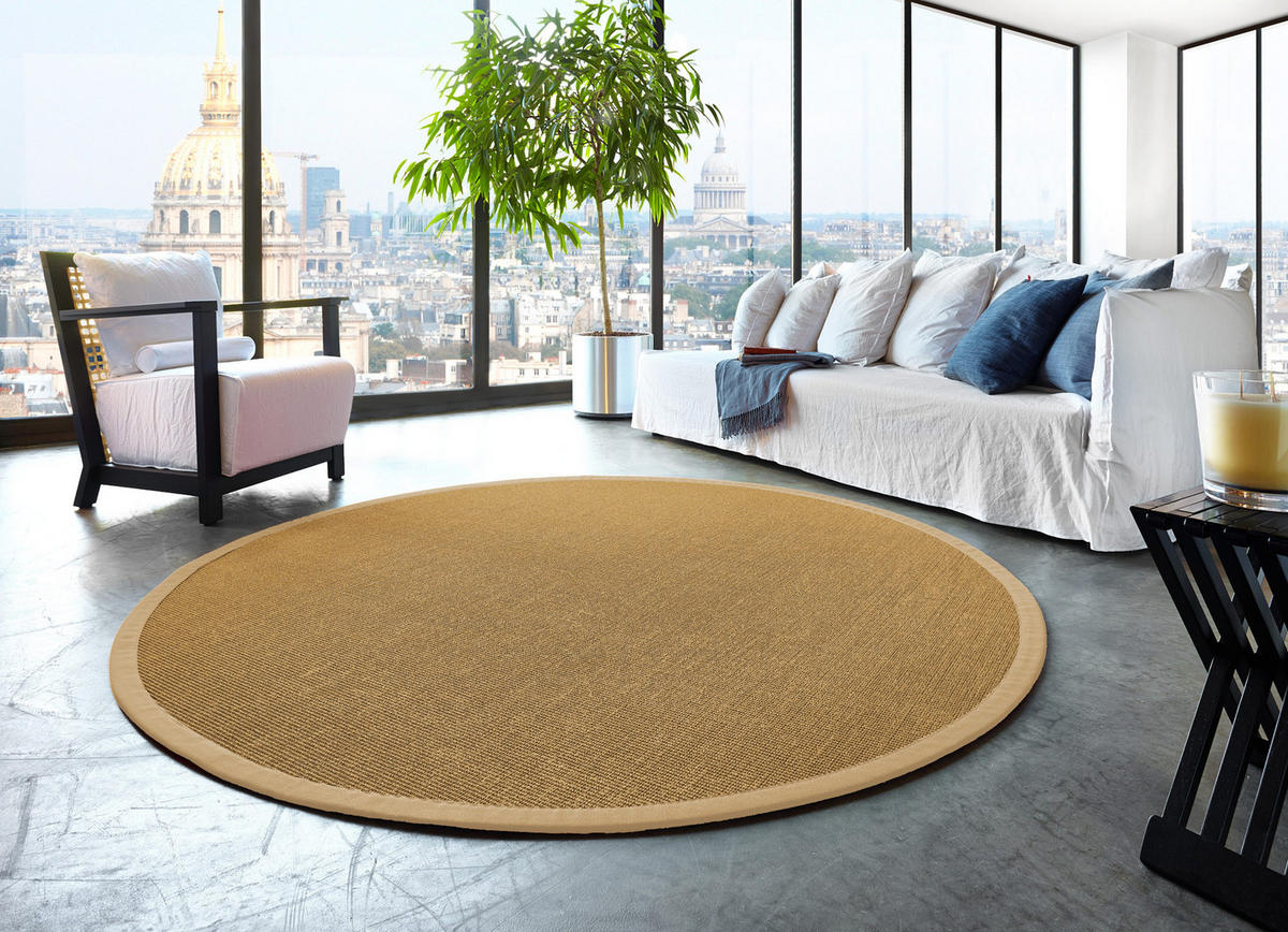 TEPPICH Sisal Manaus hanf/sahara Rund 160cm - Sandfarben, Textil (160/160cm) - Astra