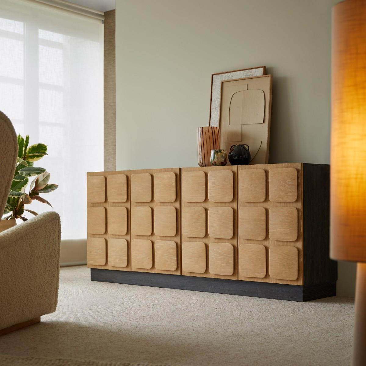 SIDEBOARD César Natur aus Eiche - Naturfarben, Holz (200/86/45cm) - Tikamoon