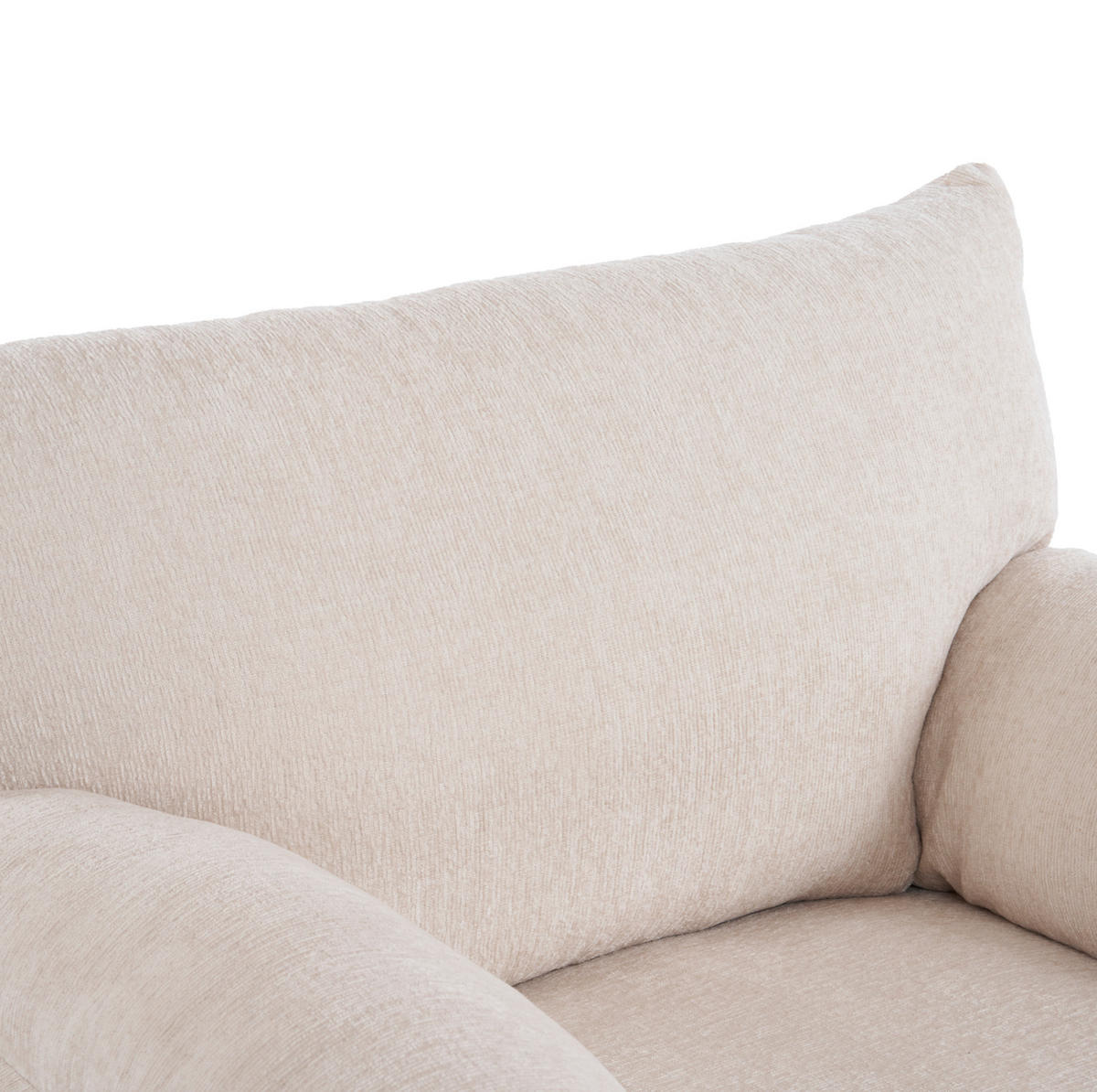 SESSEL mit Armlehnen 96 x 82 x 84 cm Chenille Beige - Beige, Holzwerkstoff (82/84/96cm) - Meubliv
