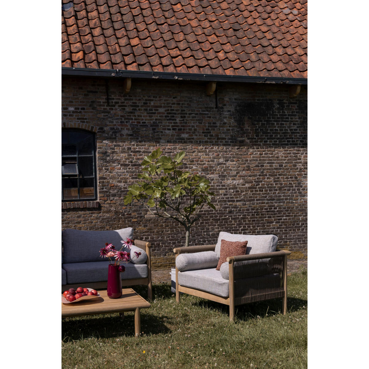 GARTENSESSEL Oasis - 2 er Set - Beige, Metall (95/68/84cm) - Dutchbone