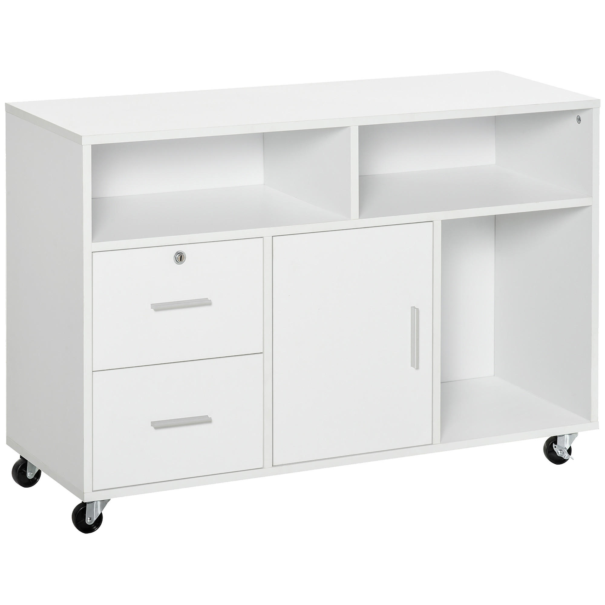 ROLLCONTAINER DE-14481 Weiß - Weiß, Holzwerkstoff (35/65/100cm) - ComfortXL