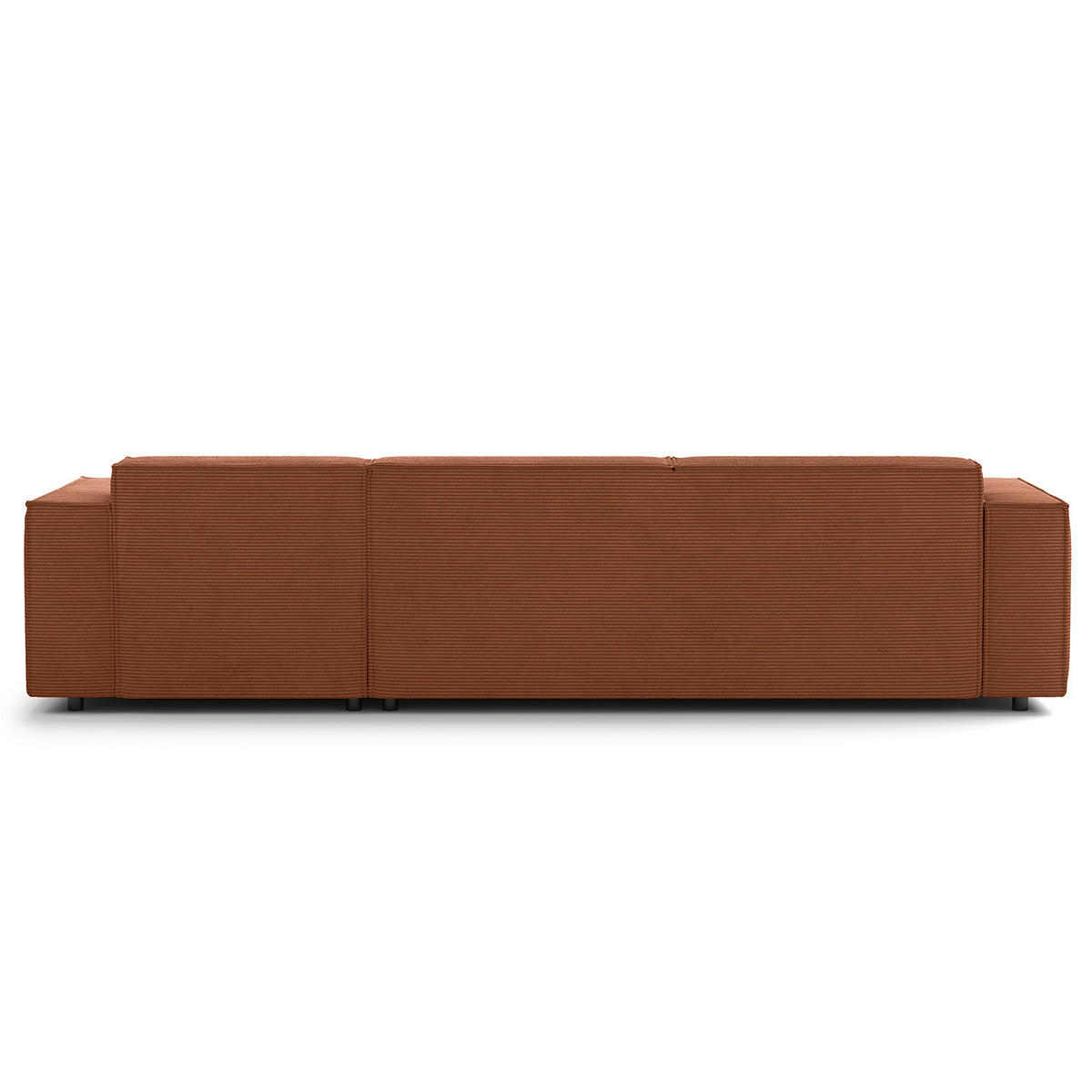 ECKSOFA mit Longchair - Schwarz/Braun, Kunststoff/Textil (294/177cm) - home24