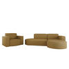 SOFASET Palma In Scala - Gelb, Holzwerkstoff/Textil (236/78/165cm) - Fun Möbel