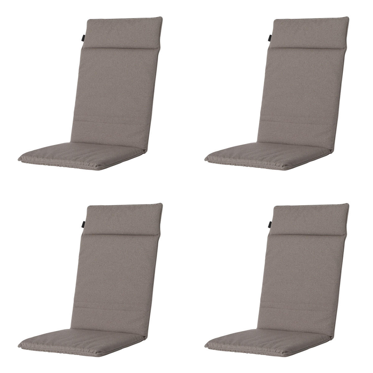 GARTENSTUHLKISSEN Manchester 120/50 cm 4er-Set - Taupe, Textil (50/8/120cm) - Madison