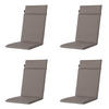 GARTENSTUHLKISSEN Manchester 120/50 cm 4er-Set - Taupe, Textil (50/8/120cm) - Madison