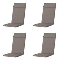 GARTENSTUHLKISSEN Manchester 120/50 cm 4er-Set - Taupe, Textil (50/8/120cm) - Madison
