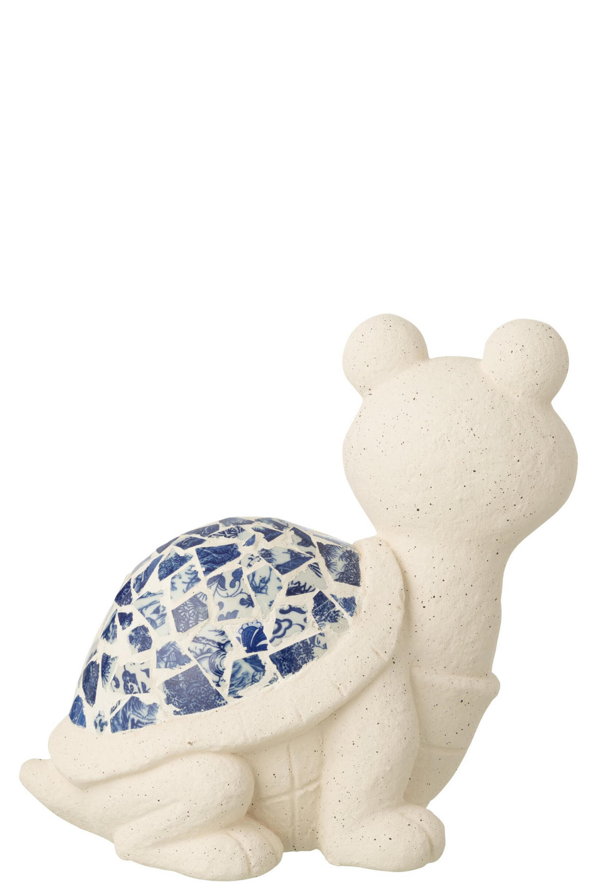 DEKOOBJEKT SCHILDKRÖTE AUßENBEREICH Beige - Blau, Glas/Naturmaterialien (24/34/36.5cm) - J-Line