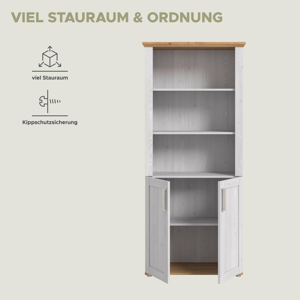 AKTENSCHRANK VERONA (B/H/T: ca. 84/193/39 cm) in Sibiu Lärche Nachbildung/Sibiu Lärche Nachbildung - Lärchefarben, Holzwerkstoff (84/193/39cm)