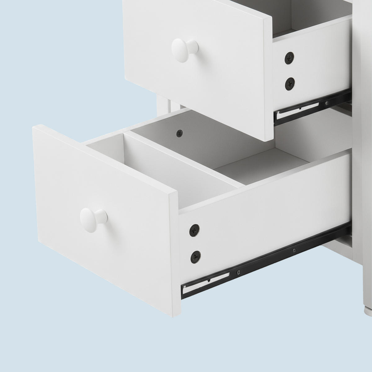 BEISTELLTISCH - Weiß, Holzwerkstoff/Metall (60/35/61cm) - Relaxdays