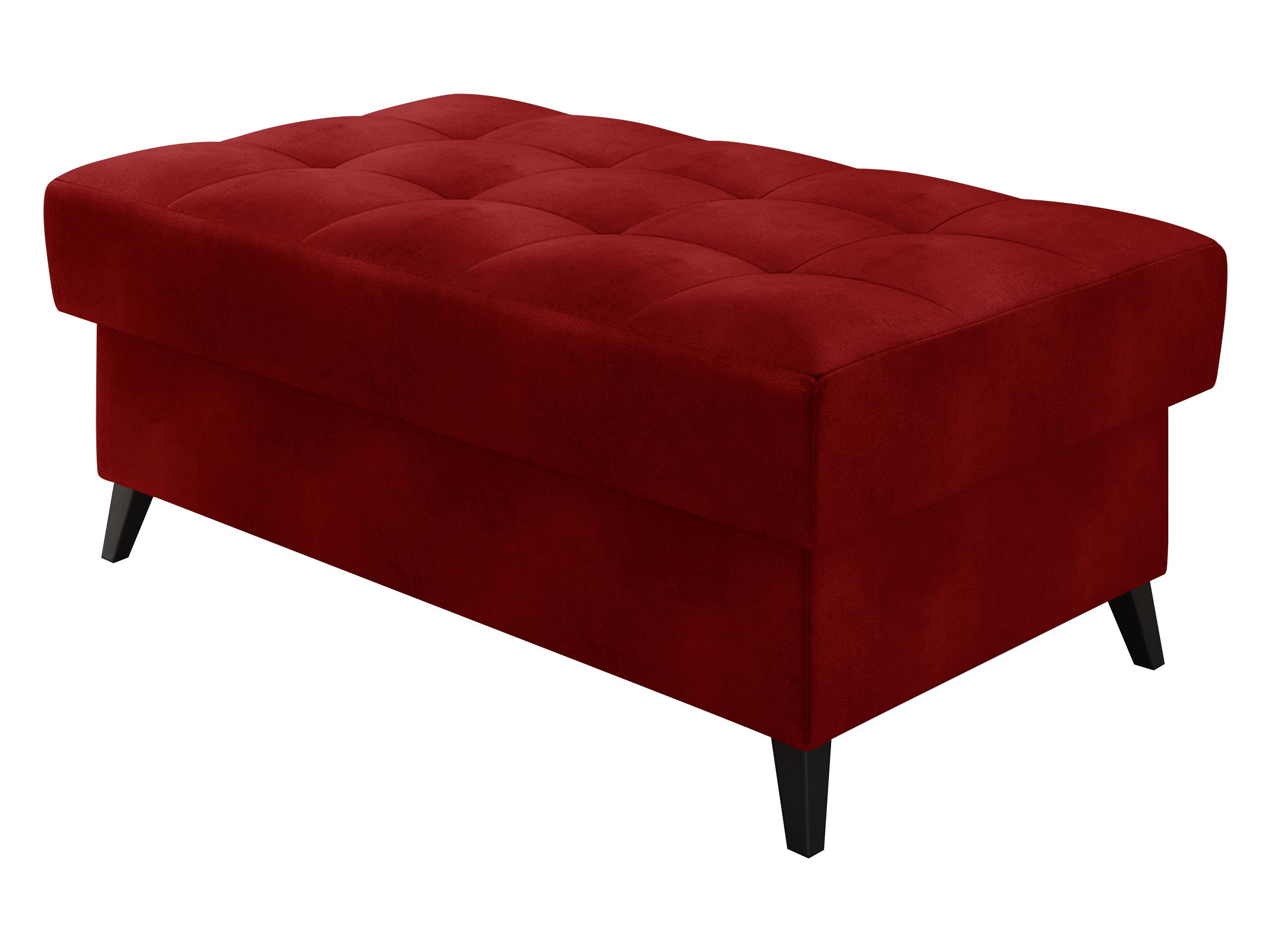 POLSTERHOCKER Nord - Rot/Schwarz, Holz/Textil (106/44/67cm) - MIRJAN24
