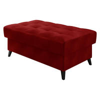 POLSTERHOCKER Nord - Rot/Schwarz, Holz/Textil (106/44/67cm) - MIRJAN24
