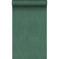 TAPETE Origami-Muster 53 cm x 10.05 m - Grün, Papier (53/1000cm) - Origin Wallcoverings