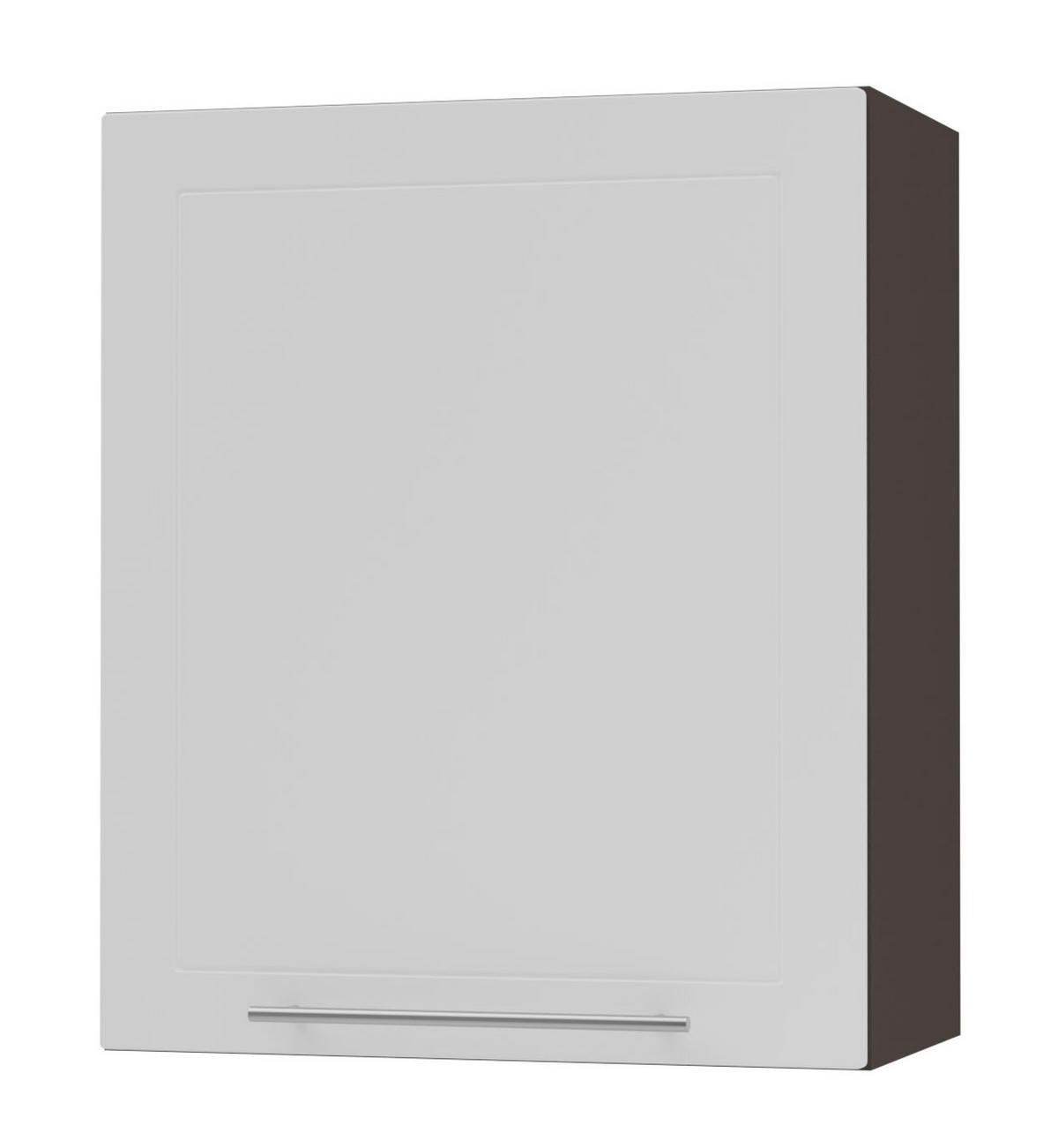 KÜCHENHÄNGESCHRANK Kvantum W2/60 Weiß Matt / Lava Matt 60 / 32,5 / 72cm - Dunkelgrau/Weiß, Holz/Holzwerkstoff (60/72/32.5cm) - Feldmann-Wohnen