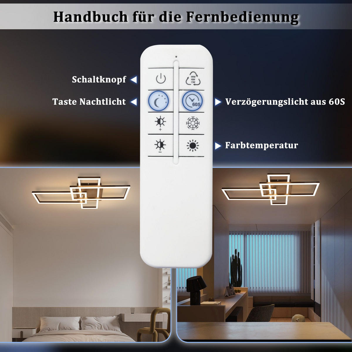 LED-DECKENLEUCHTE Gale 64.3/35/9.5 cm - Schwarz, Metall (64.3/35/9.5cm) - Nettlife