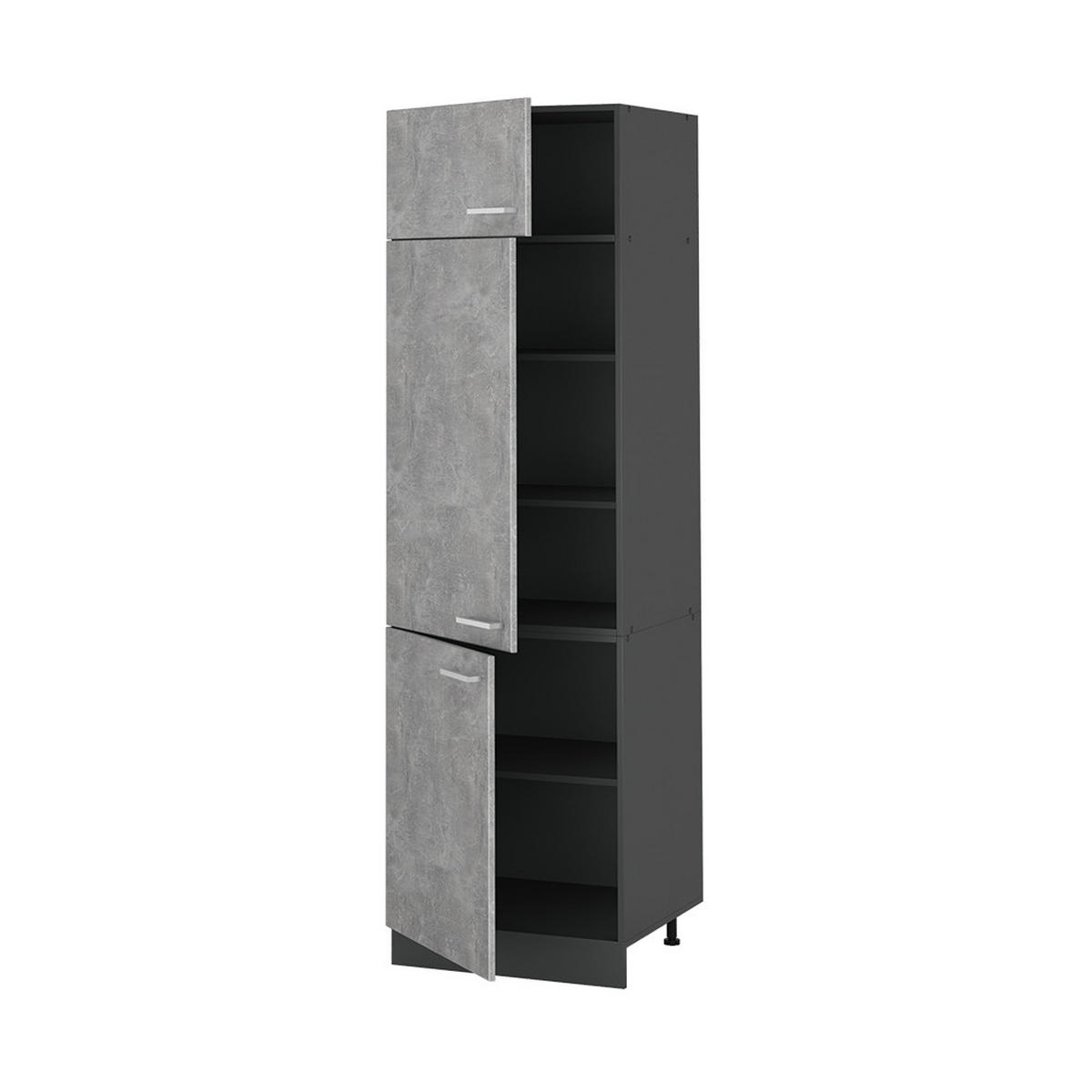 DULAP ÎNALT R-Line, beton/antracit, 60 cm - antracit/gri, compozit lemnos (60/206.8/57.2cm) - Vicco