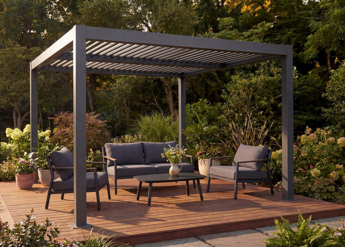 PERGOLA Anthrazit - Anthrazit, Metall (400/220/300cm) - MCW