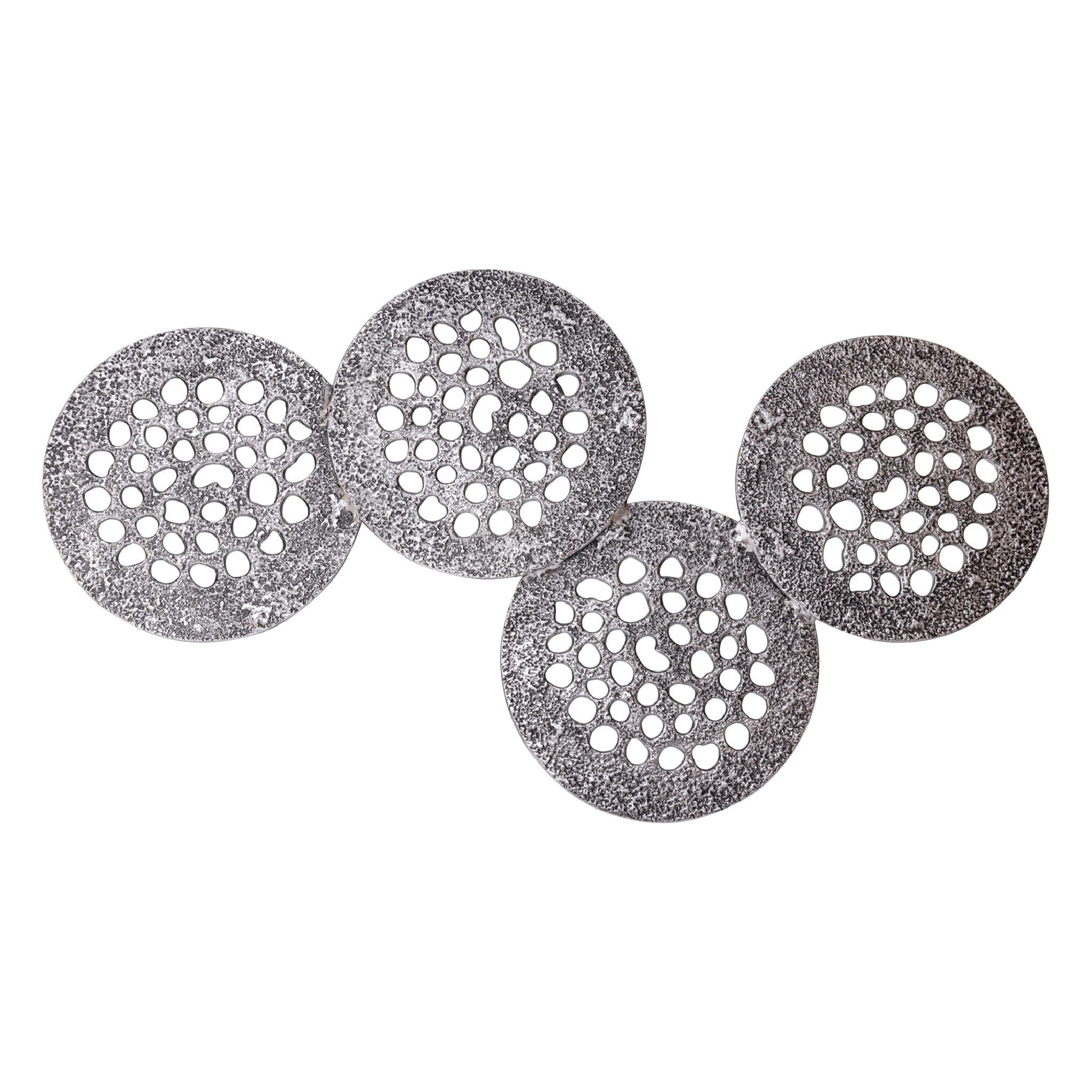 WANDPANEEL Geoffe Silber 120/5/74cm - Silberfarben, Metall (5/74/120cm) - PTMD Collection