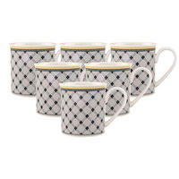 KAFFEEBECHER Audun Promenade weiß-grau-gelb 300 ml 6er Set - Gelb/Weiß, Keramik (0.3L) - Villeroy & Boch