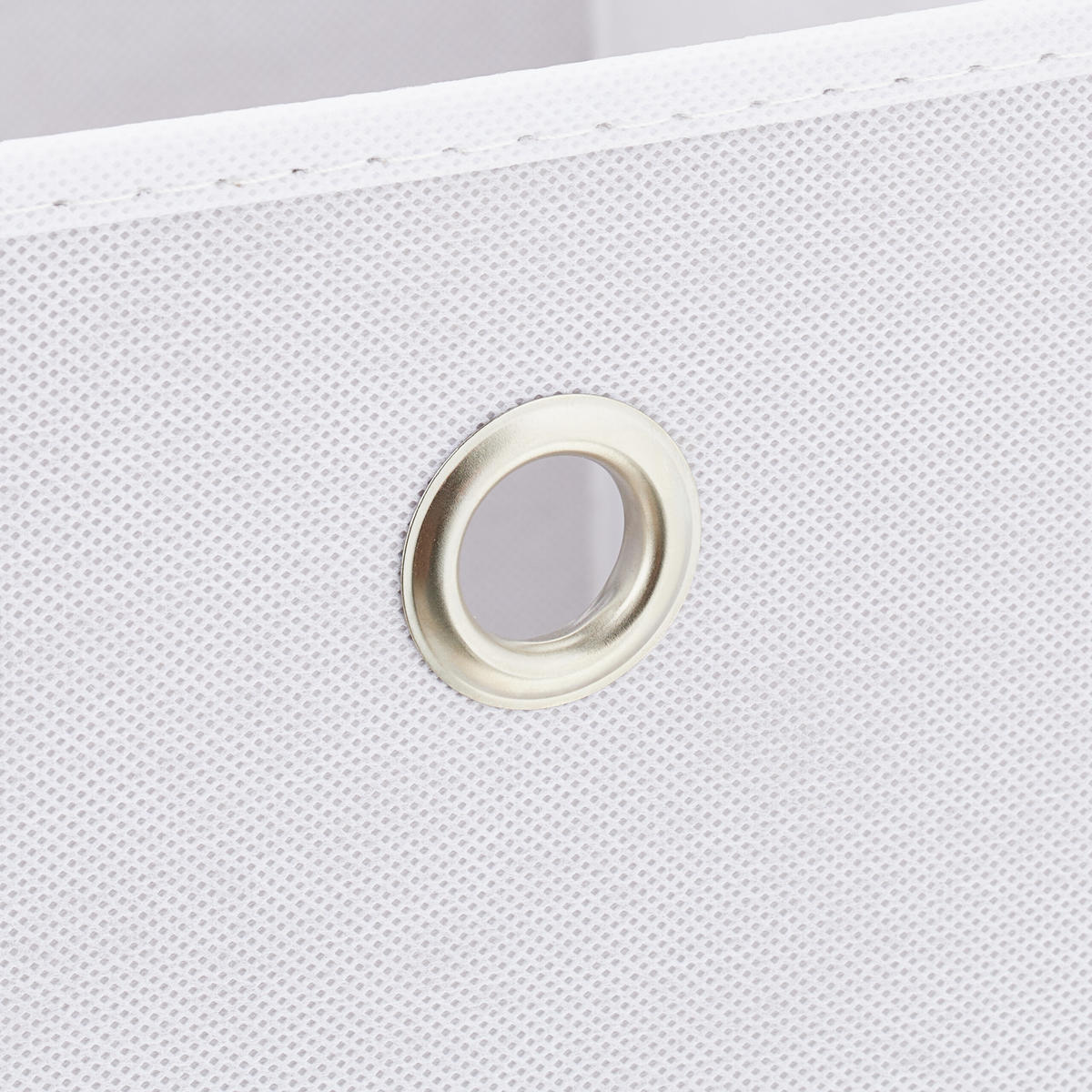 4XÚLOŽNÝ box - biela, kov/textil (30/30/30cm) - Relaxdays