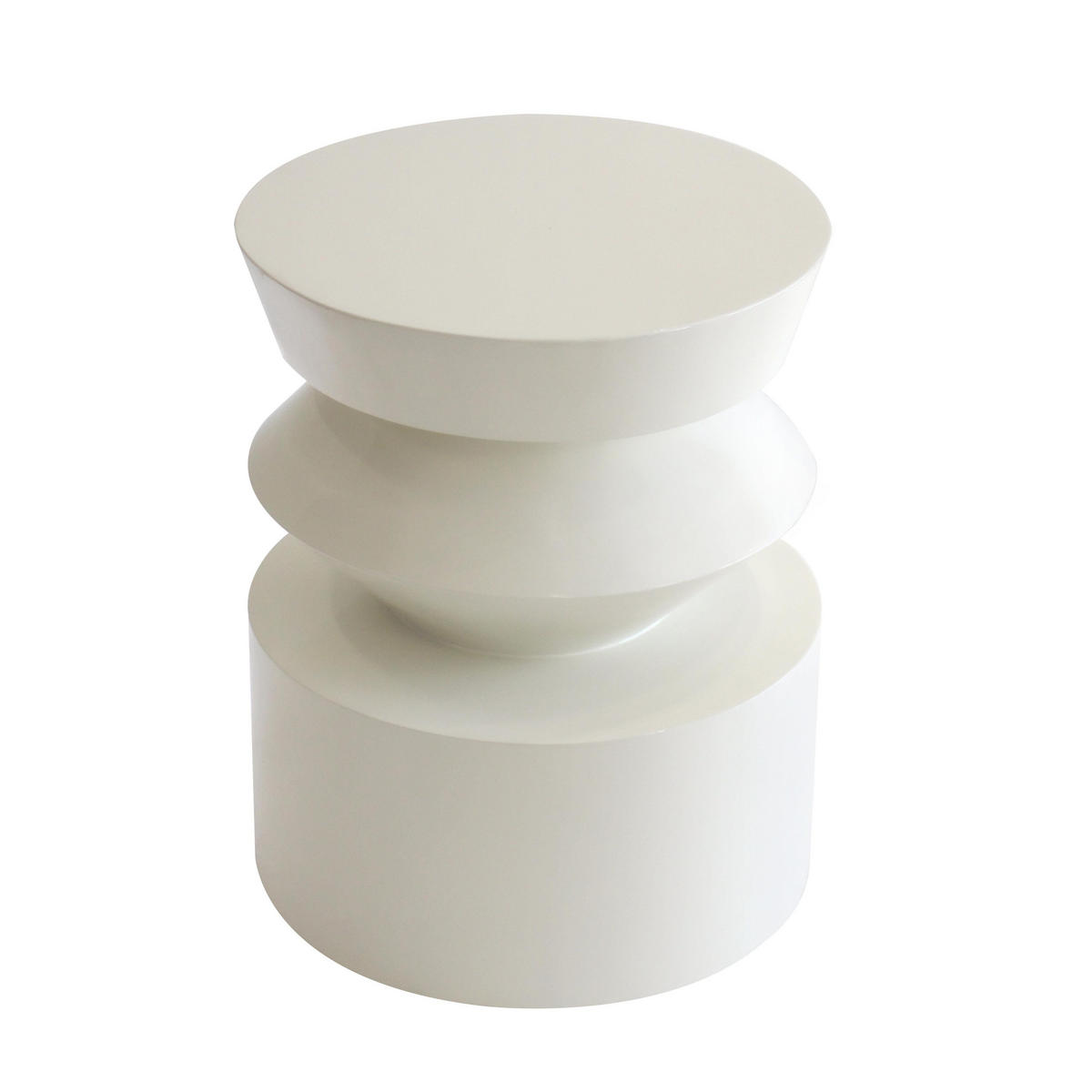 COUCHTISCH, Weiß - Weiß, Naturmaterialien (40/40/50cm) - Oviala