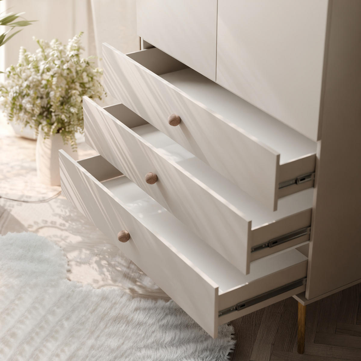 DREHTÜRENSCHRANK VALERIO 2-türig 100/52/202 cm Kaschmir - Kaschmir, Naturmaterialien/Holz (100/202/52cm) - Idohome