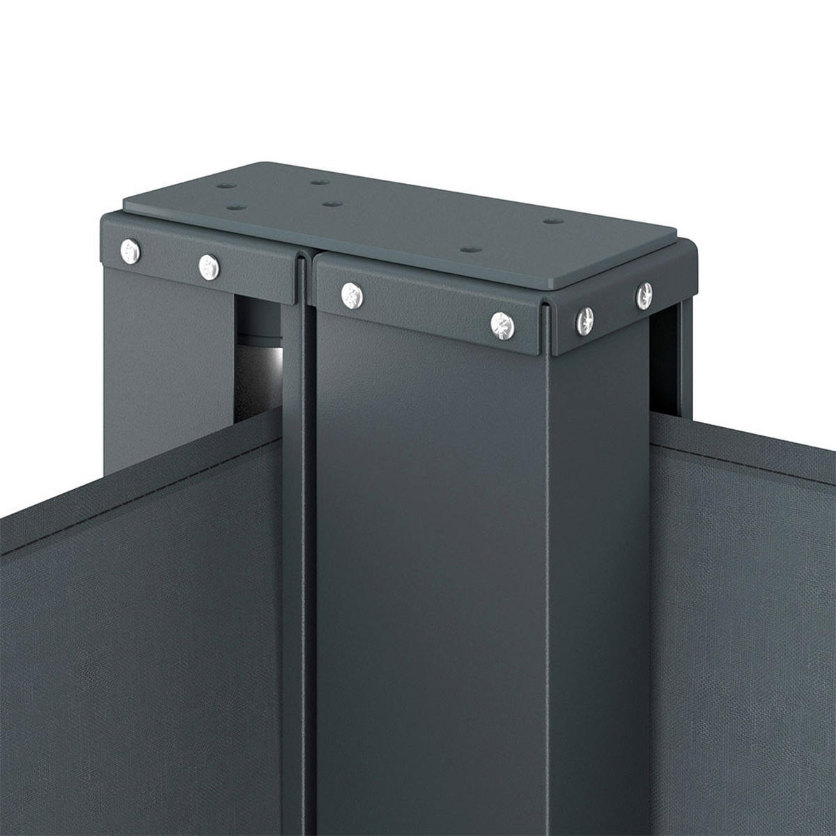 SEITENMARKISE Anthrazit 300 x 160 cm - Anthrazit, Metall (300/160/5cm) - OK-Living