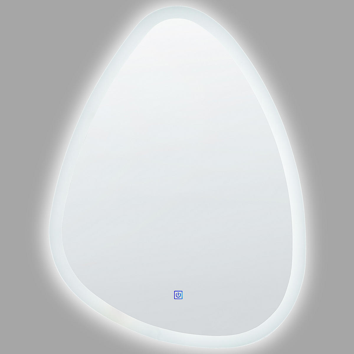 LED-WANDSPIEGEL 78 cm Silber Bethune - Silberfarben, Glas (78/3/58cm) - Beliani