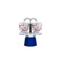 ESPRESSOKOCHER Set Mini 3-tlg. Express Lichtenstein für 2 Tassen, Bunt, 90 ml - Multicolor, Metall (21/7/21cm) - Bialetti