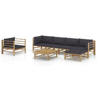 GARTENSET Rensink 7-teilig - Grau, Naturmaterialien - Nettlife