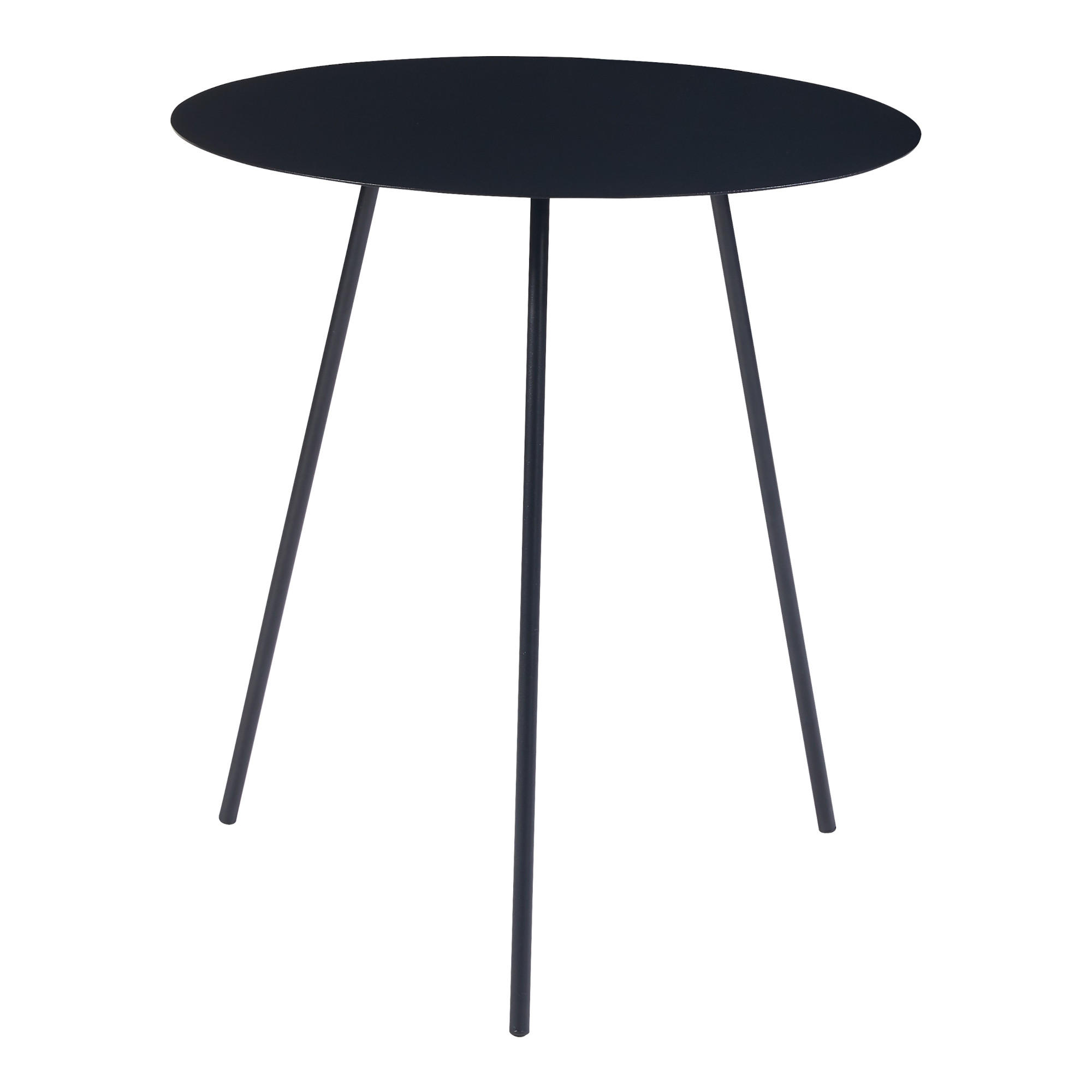 BEISTELLTISCH Sula - Schwarz, Metall (50/50/53cm) - [en.casa]