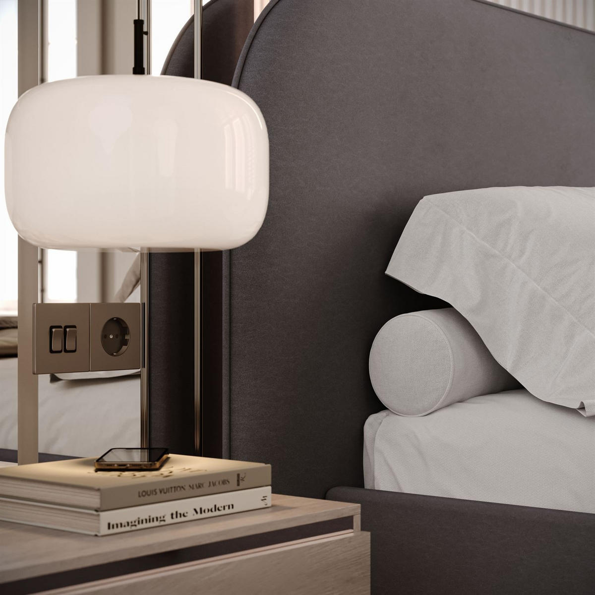 POLSTERBETT OLIMPIA mit Bettkasten 180x200, Castel 93 - Dunkelgrau, Textil (180/200cm) - Lookway