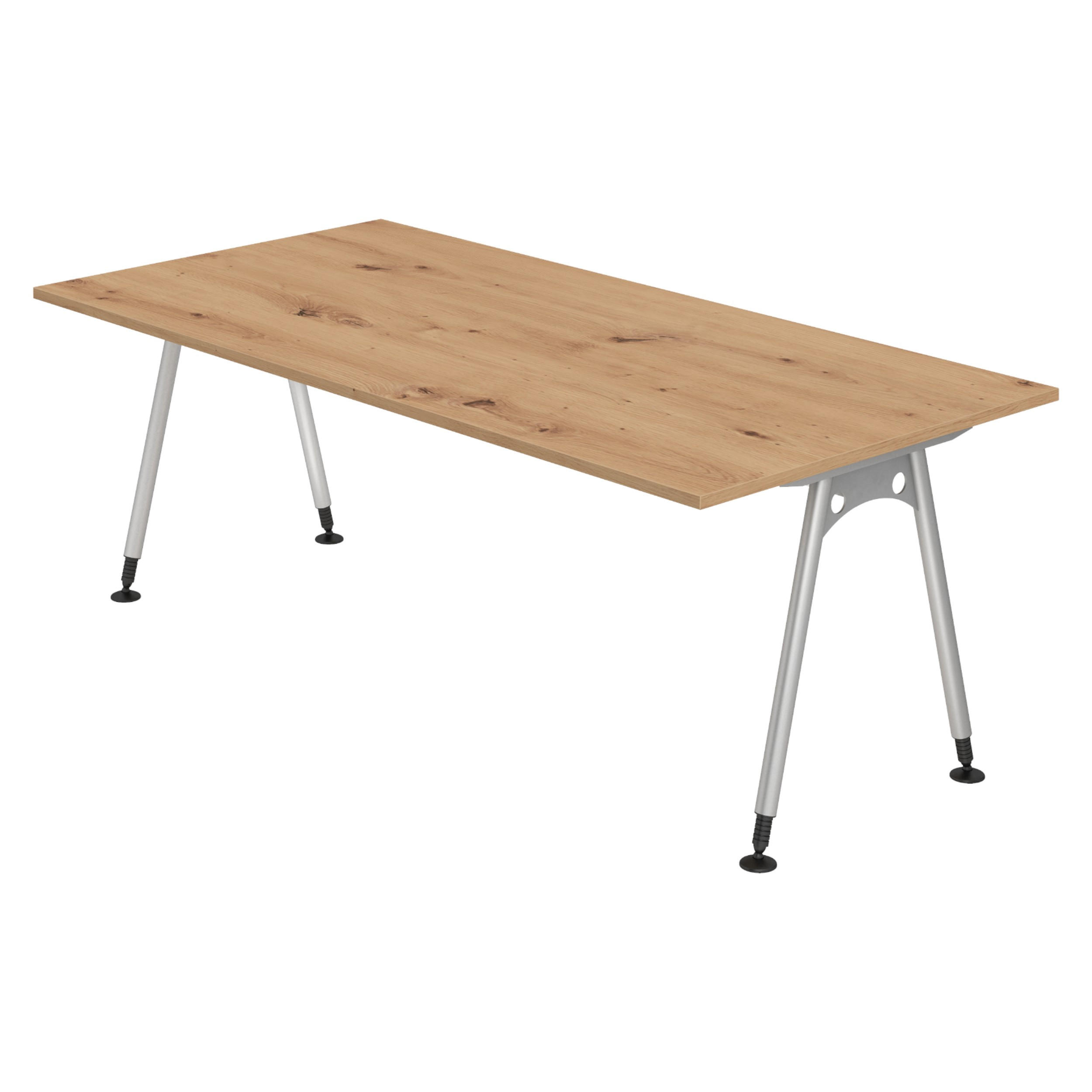 SCHREIBTISCH Serie-A 100/200/72 cm in Wildeiche - Wildeiche, Holzwerkstoff (100/200/72cm) - bümö