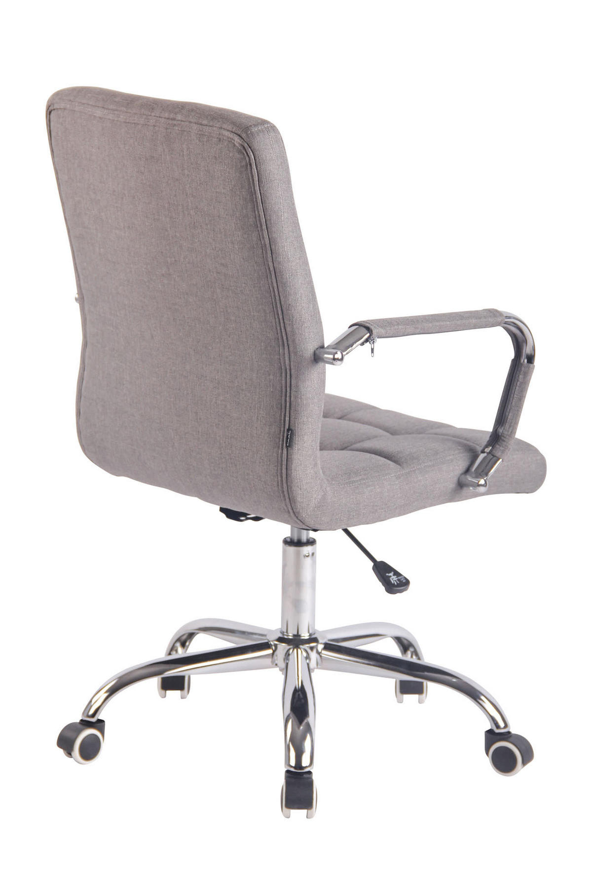 DREHSTUHL Stoff grau - Chromfarben/Grau, Textil/Metall (56/94/62cm) - CLP
