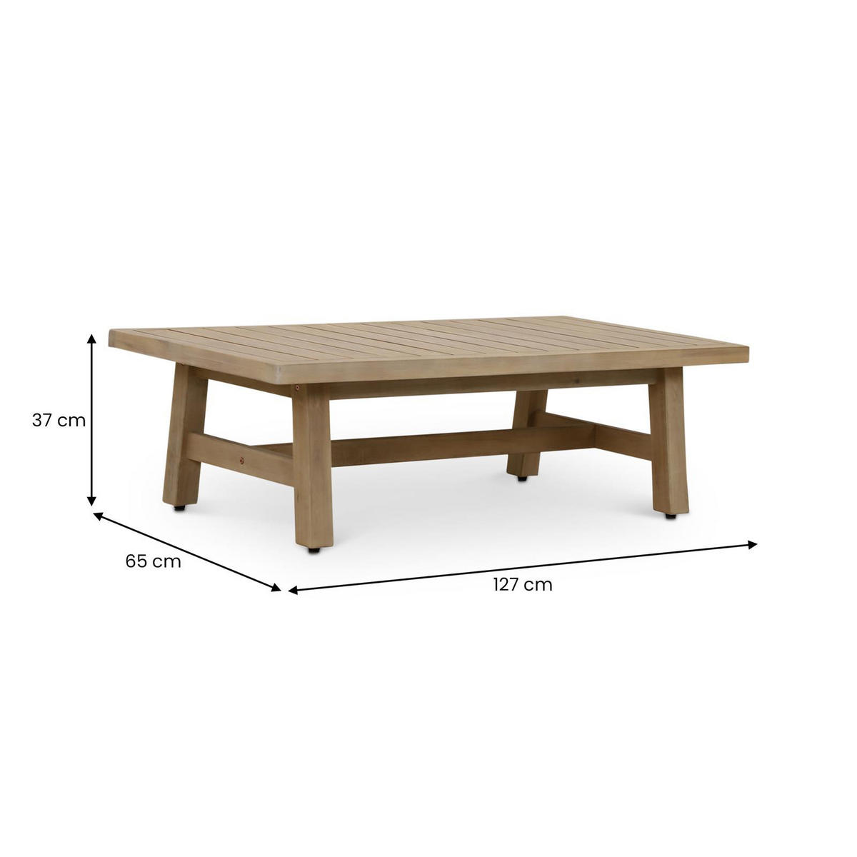 GARTENLOUNGE SANYA 4er Set beige, natur - Beige, Holz/Textil - IDIMEX