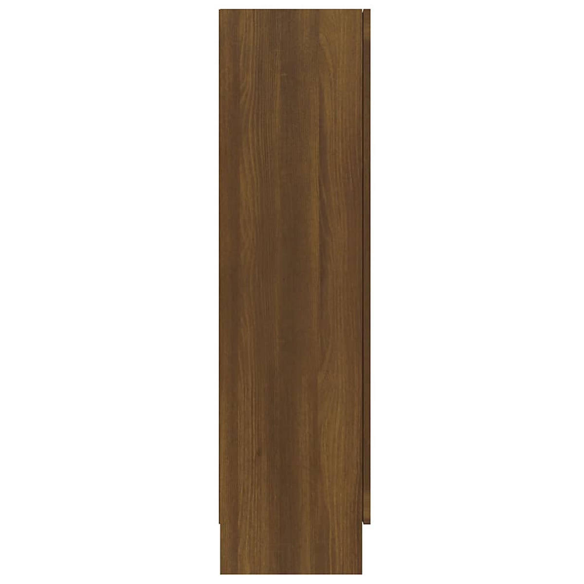 VITRINENSCHRANK mit 3 Fächern, 2 Glastüren 82,5/30,5/115 cm aus Holzwerkstoff Braun Eiche-Optik Dekor - Dunkelbraun, Holz (82.5/115/30.5cm) - vidaXL