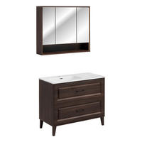 BADMÖBEL 101cm Moka 2er-Set Holz - Braun, Holzwerkstoff (101/82/46cm) - Petits-meubles