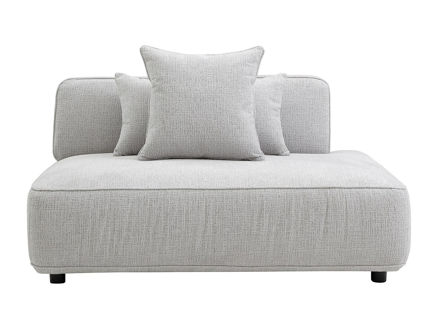 RECAMIERE ohne Schlaffunktion - 1 Person - stoff - hellgrau Lelaco - Hellgrau, Textil (145/74/105cm) - Vente-Unique