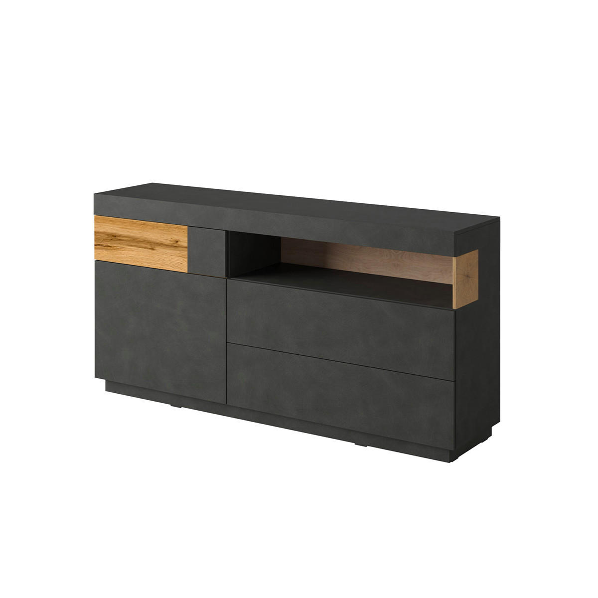 Petits-meubles SIDEBOARD Grau 169cm × 40cm × 85cm