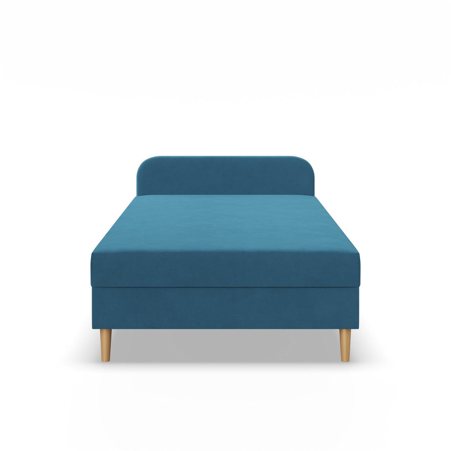 BOXBETT MIT KOPFTEIL 90x200 CASPE, Blau - Blau, Textil (90/200cm) - Mebligo