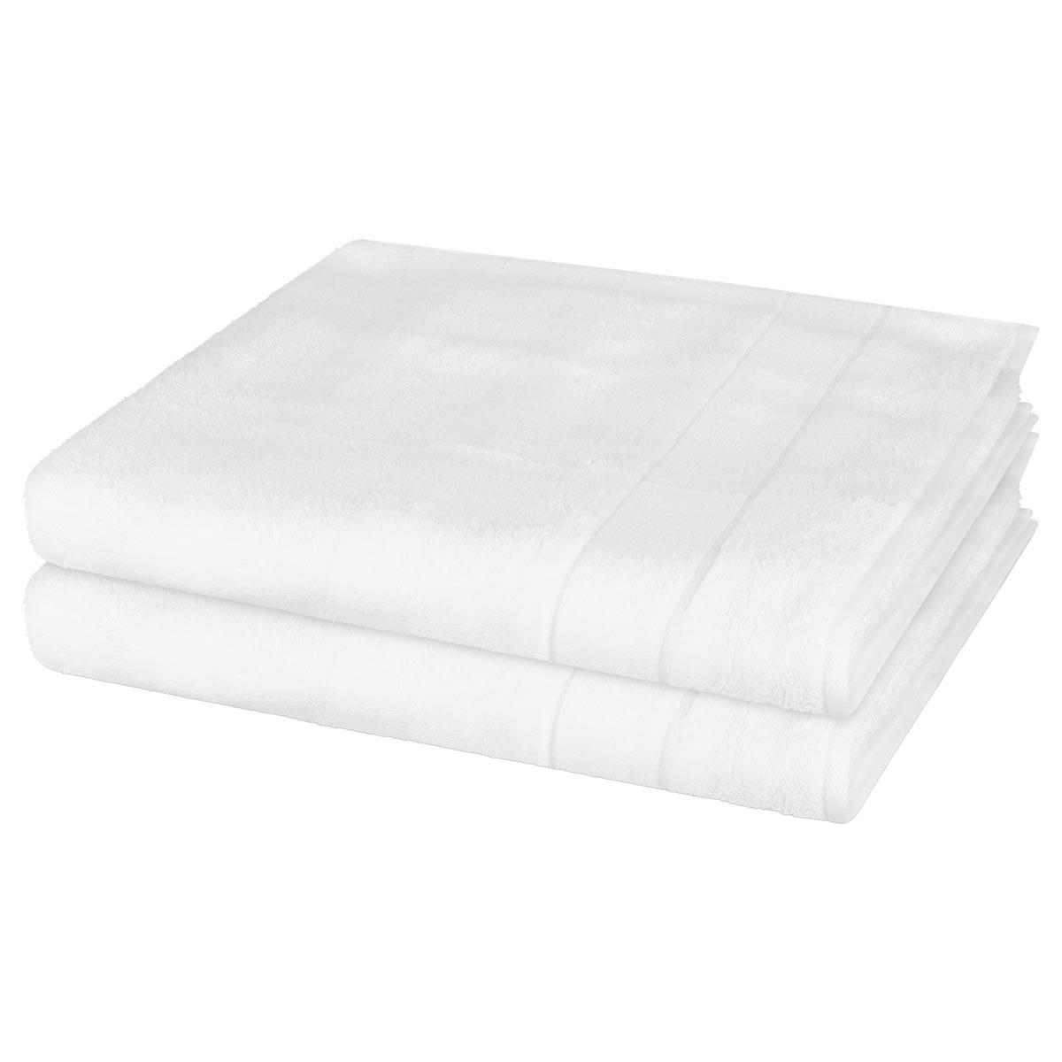 DUSCHTUCH Noblesse 2er-Set - Weiß, Textil (80/160cm) - Cawoe