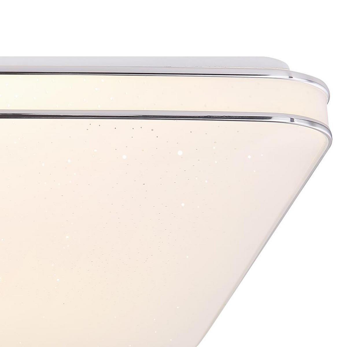 LED PANEL Opal Weiß Lassy - Weiß, Metall (49.5/49.5/8cm) - Globo Lighting